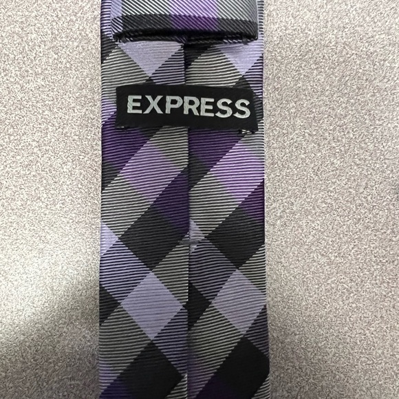 Mens plaid express slim tie - Picture 2 of 2